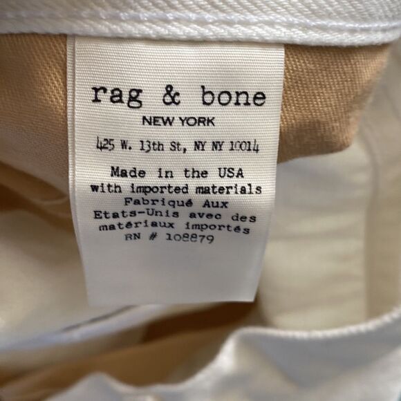 rag & bone white bucquet Marilyn crop jeans - Picture 7 of 11